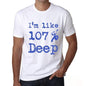 Im Like 100% Deep White Mens Short Sleeve Round Neck T-Shirt Gift T-Shirt 00324 - White / S - Casual