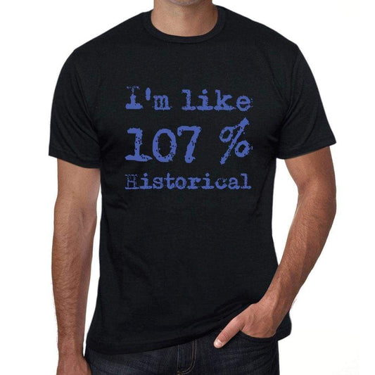 Im Like 100% Historical Black Mens Short Sleeve Round Neck T-Shirt Gift T-Shirt 00325 - Black / S - Casual