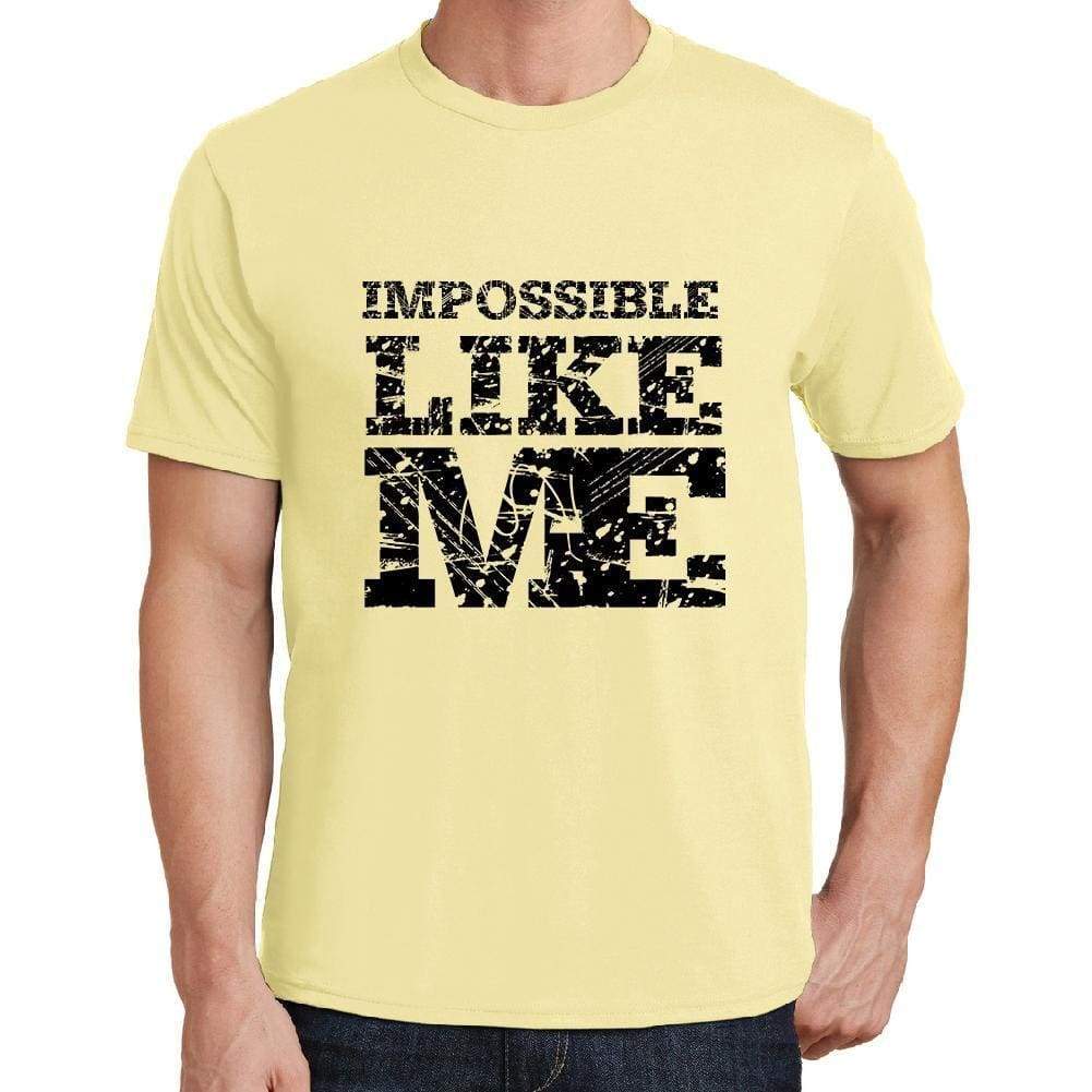 Impossible Like Me Yellow Mens Short Sleeve Round Neck T-Shirt 00294 - Yellow / S - Casual