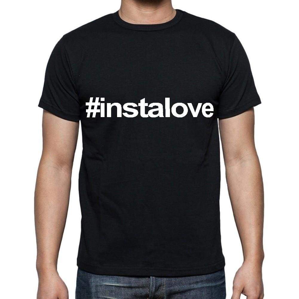 Instalove Mens Short Sleeve Round Neck T-Shirt Black T-Shirt En