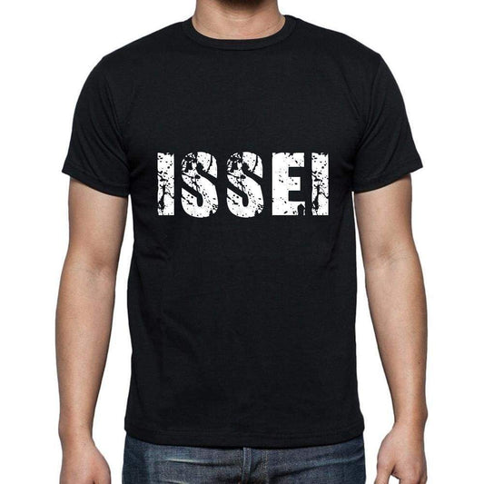 Issei Mens Short Sleeve Round Neck T-Shirt 5 Letters Black Word 00006 - Casual