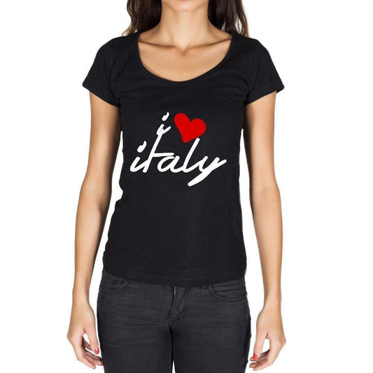 Italy Womens Short Sleeve Round Neck T-Shirt - Casual
