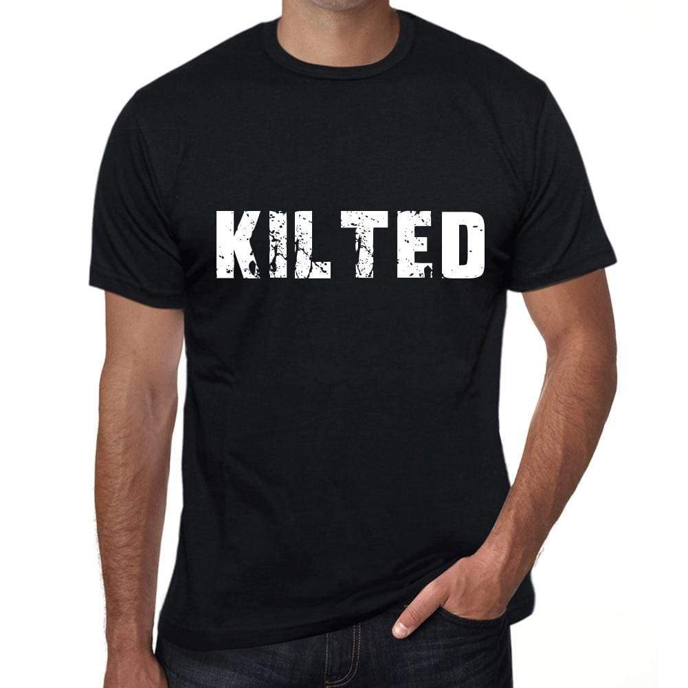 Kilted Mens Vintage T Shirt Black Birthday Gift 00554 - Black / Xs - Casual