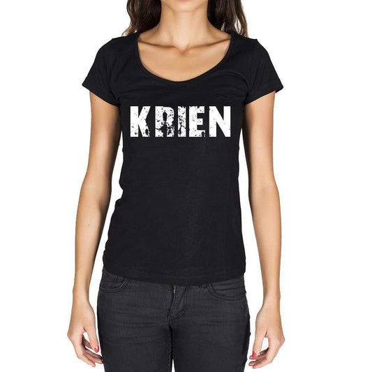 Krien German Cities Black Womens Short Sleeve Round Neck T-Shirt 00002 - Casual