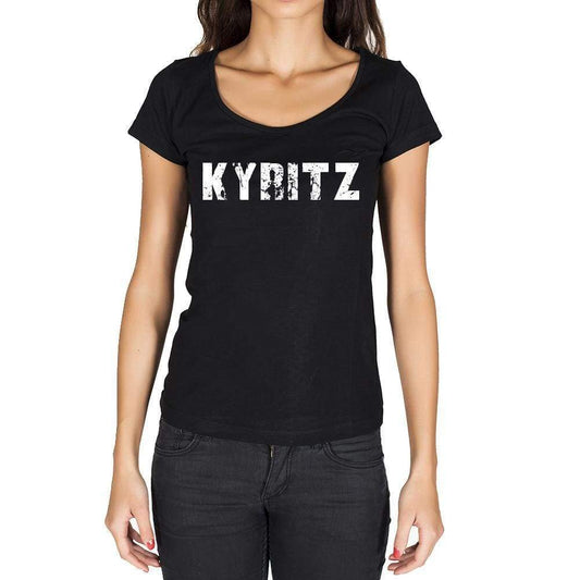 Kyritz German Cities Black Womens Short Sleeve Round Neck T-Shirt 00002 - Casual
