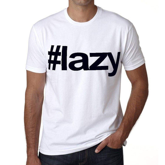 Lazy Hashtag Mens Short Sleeve Round Neck T-Shirt 00076