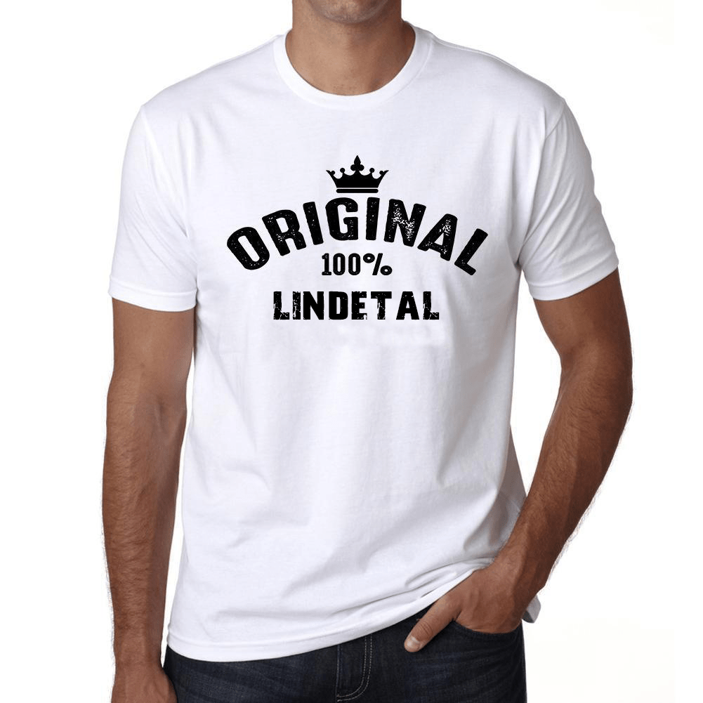 Lindetal 100% German City White Mens Short Sleeve Round Neck T-Shirt 00001 - Casual