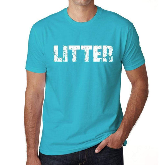 Litter Mens Short Sleeve Round Neck T-Shirt 00020 - Blue / S - Casual