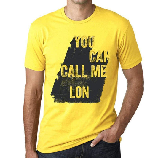 Lon You Can Call Me Lon Mens T Shirt Yellow Birthday Gift 00537 - Yellow / Xs - Casual