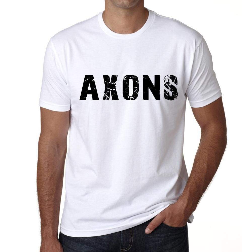 Mens Tee Shirt Vintage T Shirt Axons X-Small White 00561 - White / Xs - Casual