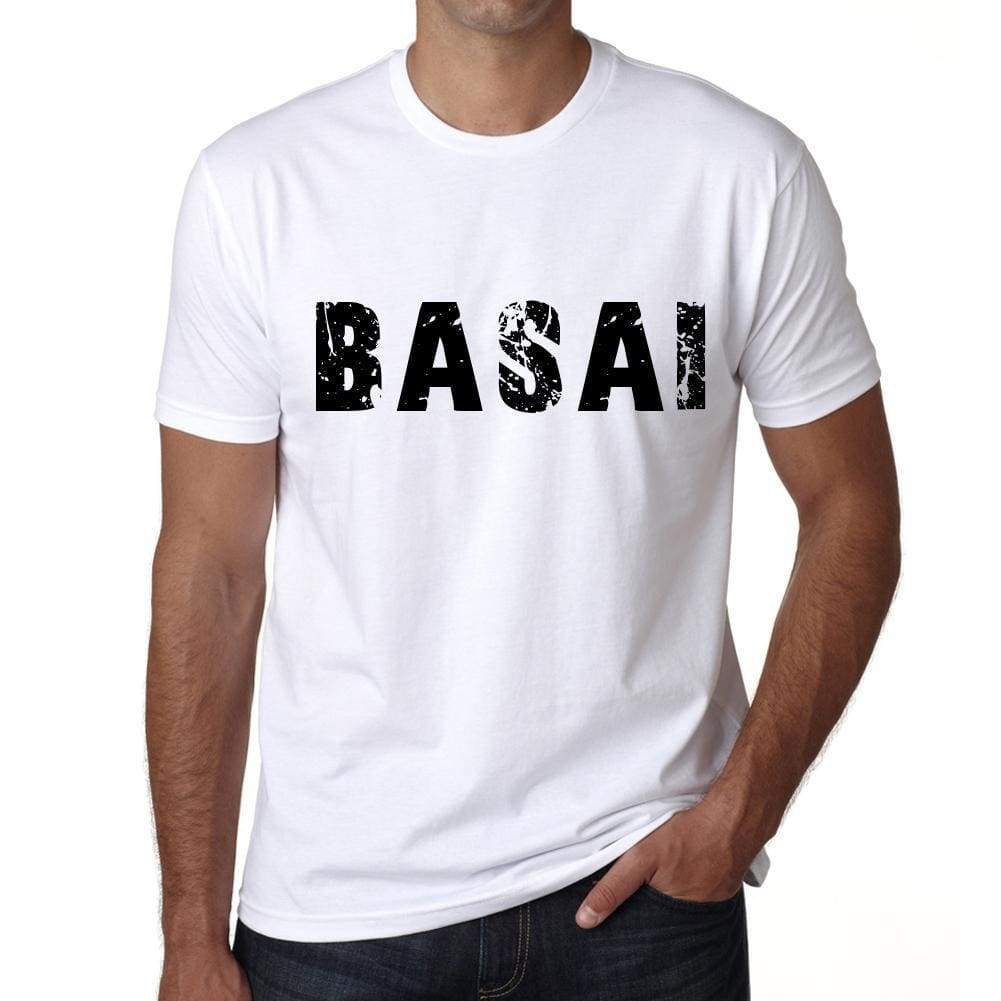 Mens Tee Shirt Vintage T Shirt Basai X-Small White 00561 - White / Xs - Casual