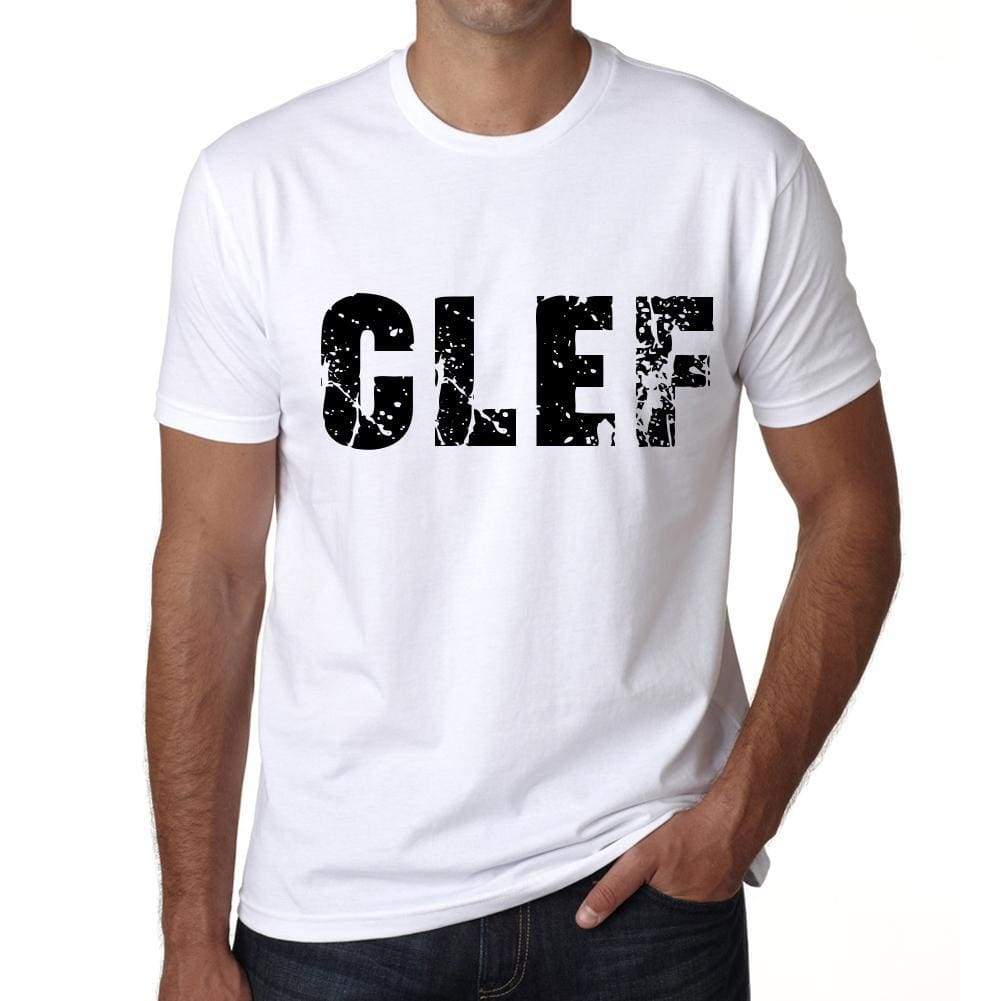 Mens Tee Shirt Vintage T Shirt Clef X-Small White 00560 - White / Xs - Casual