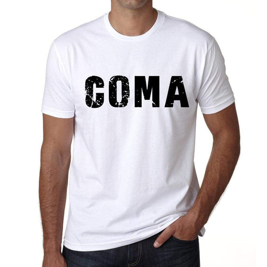 Mens Tee Shirt Vintage T Shirt Coma X-Small White 00560 - White / Xs - Casual