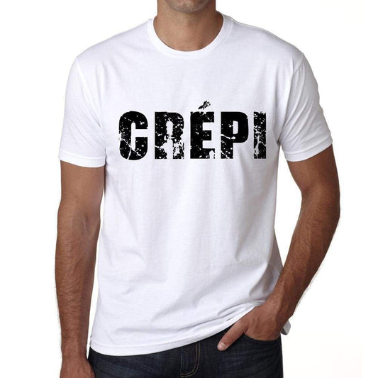 Mens Tee Shirt Vintage T Shirt Crépi X-Small White 00561 - White / Xs - Casual