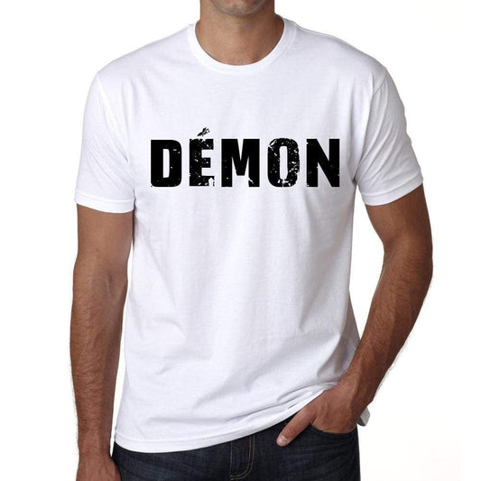 Mens Tee Shirt Vintage T Shirt Démon X-Small White 00561 - White / Xs - Casual