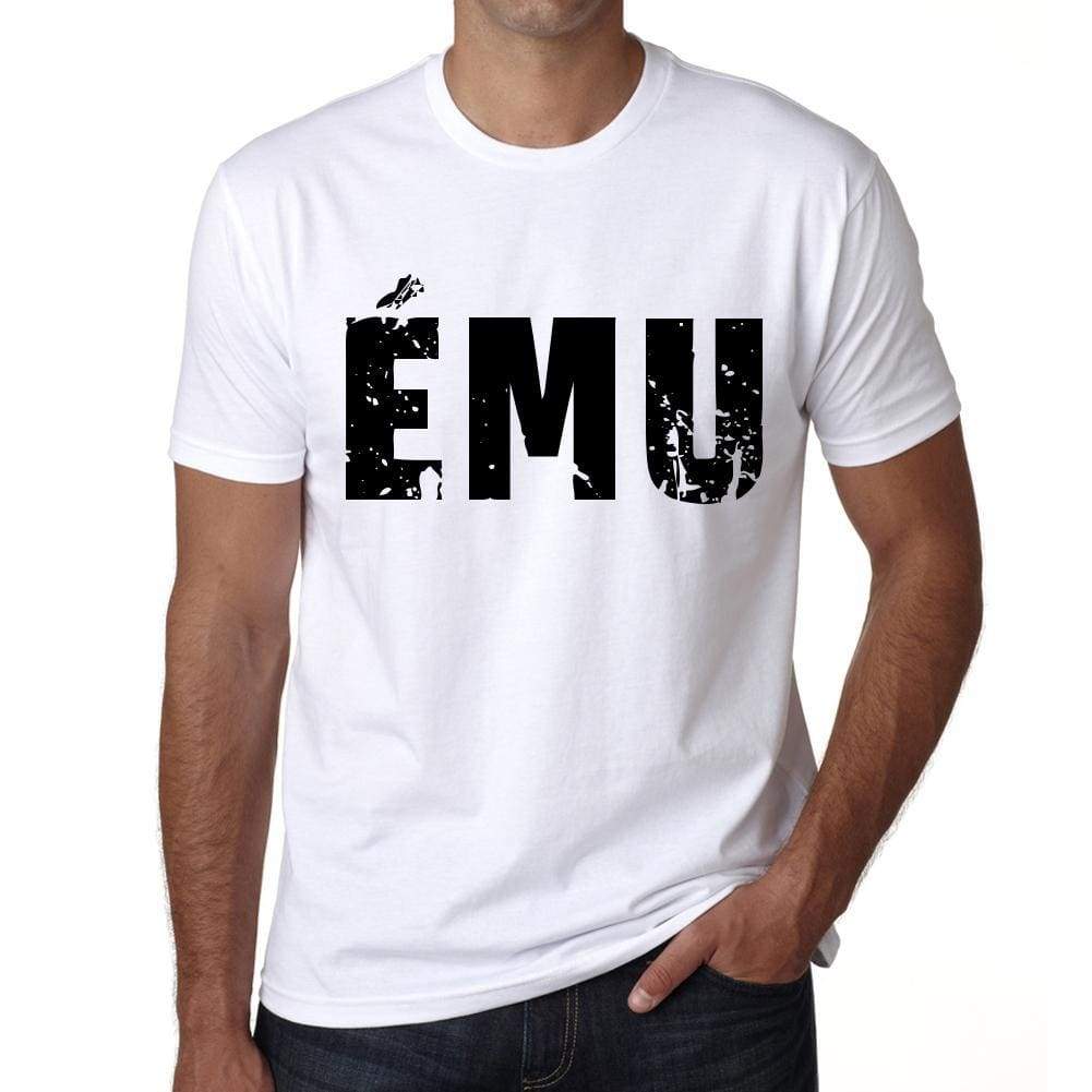 Mens Tee Shirt Vintage T Shirt Ému X-Small White 00559 - White / Xs - Casual