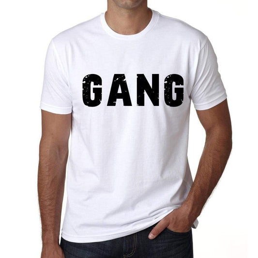Mens Tee Shirt Vintage T Shirt Gang X-Small White 00560 - White / Xs - Casual