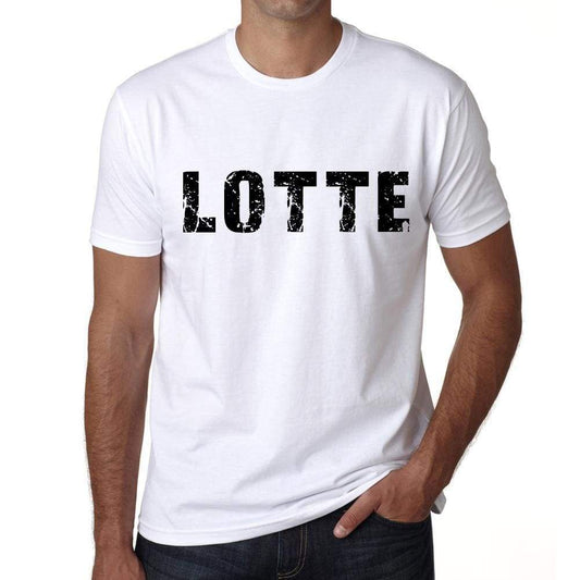 Mens Tee Shirt Vintage T Shirt Lotte X-Small White 00561 - White / Xs - Casual