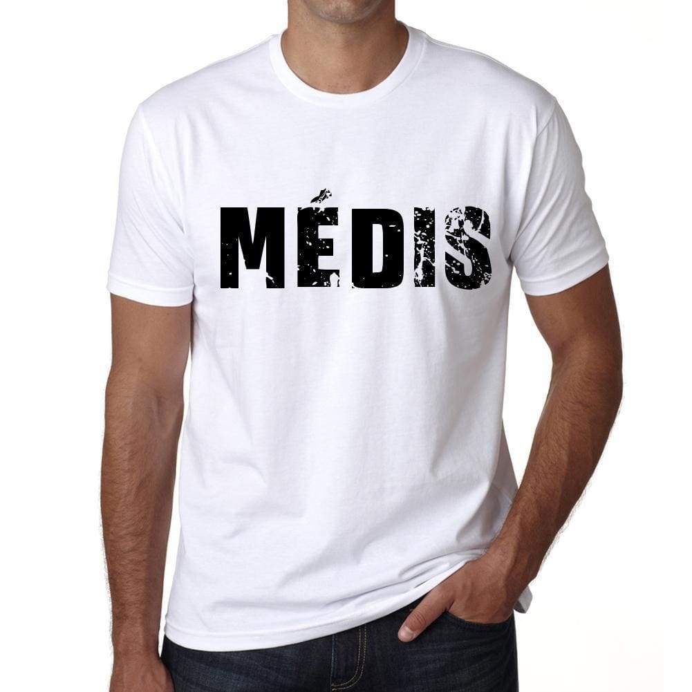 Mens Tee Shirt Vintage T Shirt Médis X-Small White - White / Xs - Casual