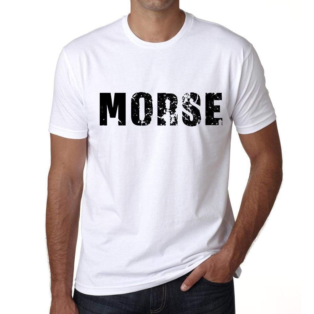 Mens Tee Shirt Vintage T Shirt Morse X-Small White - White / Xs - Casual