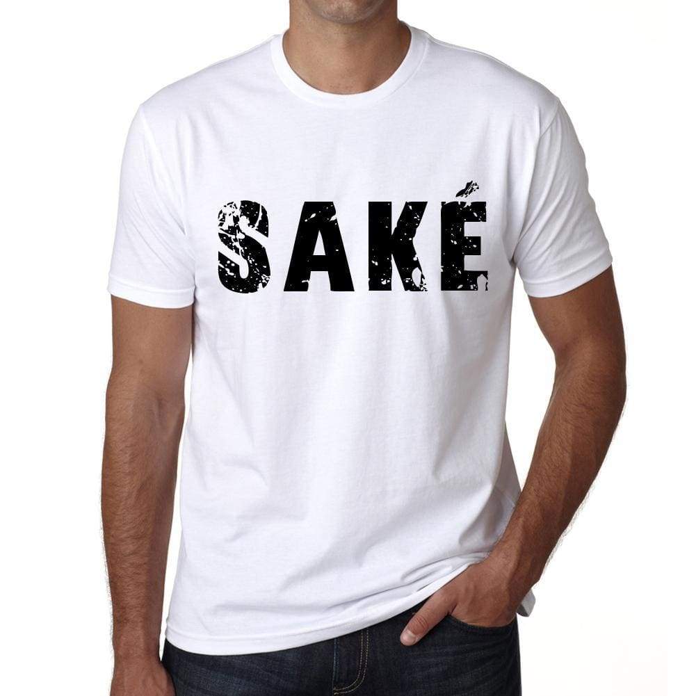 Mens Tee Shirt Vintage T Shirt Sakè X-Small White 00560 - White / Xs - Casual