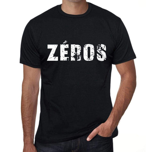 Mens Tee Shirt Vintage T Shirt Zéros X-Small Black 00558 - Black / Xs - Casual