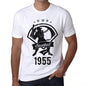 Mens Vintage Tee Shirt Graphic T Shirt Baseball Since 1955 White - White / Xs / Cotton - T-Shirt