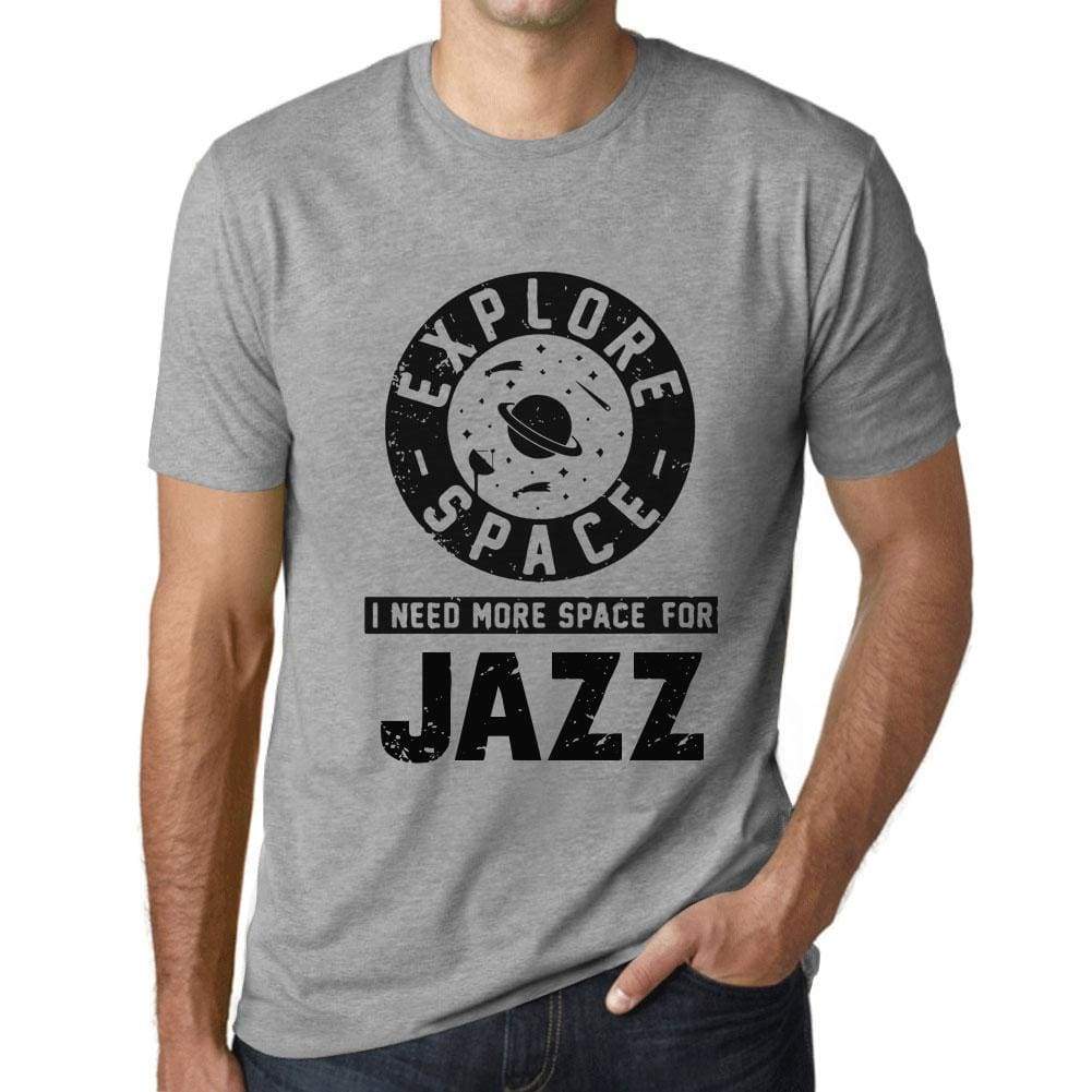 Mens Vintage Tee Shirt Graphic T Shirt I Need More Space For Jazz Grey Marl - Grey Marl / Xs / Cotton - T-Shirt