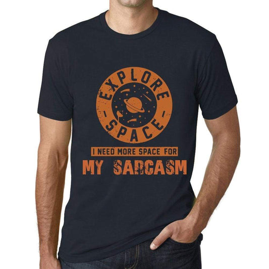 Mens Vintage Tee Shirt Graphic T Shirt I Need More Space For My Sarcasm Navy - Navy / Xs / Cotton - T-Shirt