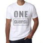 Men’s Vintage Tee Shirt <span>Graphic</span> T shirt One CHURCH White - ULTRABASIC