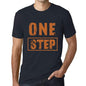 Mens Vintage Tee Shirt Graphic T Shirt One Step Navy - Navy / Xs / Cotton - T-Shirt