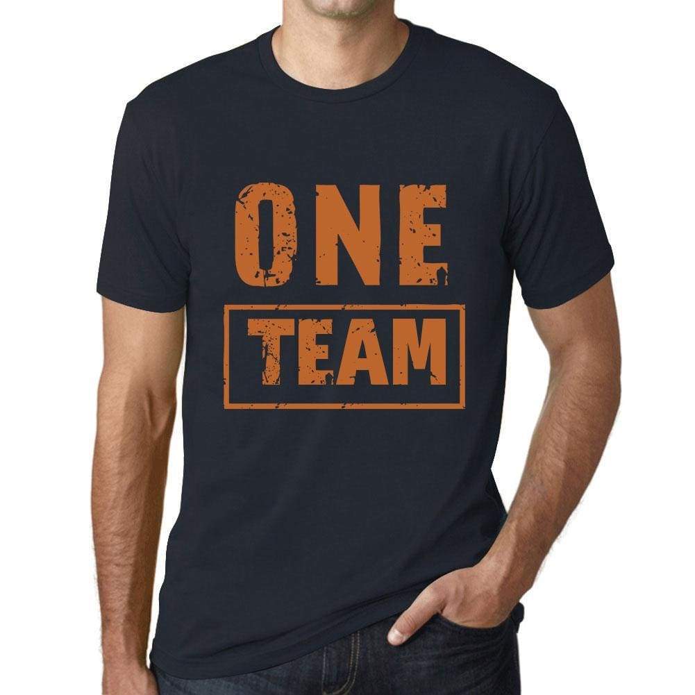 Mens Vintage Tee Shirt Graphic T Shirt One Team Navy - Navy / Xs / Cotton - T-Shirt