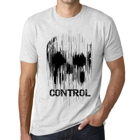 Mens Vintage Tee Shirt Graphic T Shirt Skull Control Vintage White - Vintage White / Xs / Cotton - T-Shirt