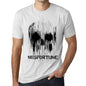 Mens Vintage Tee Shirt Graphic T Shirt Skull Misfortune Vintage White - Vintage White / Xs / Cotton - T-Shirt