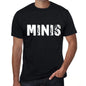 Minis Mens Retro T Shirt Black Birthday Gift 00553 - Black / Xs - Casual