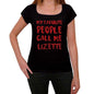 My Favorite People Call Me Lizette Black Womens Short Sleeve Round Neck T-Shirt Gift T-Shirt 00371 - Black / Xs - Casual