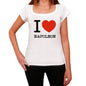 Napoleon I Love Citys White Womens Short Sleeve Round Neck T-Shirt 00012 - White / Xs - Casual