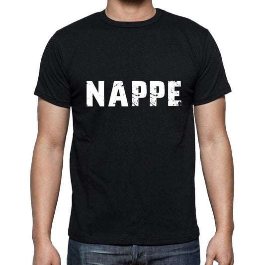Nappe Mens Short Sleeve Round Neck T-Shirt 5 Letters Black Word 00006 - Casual