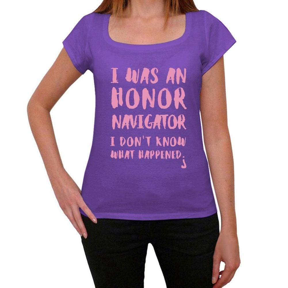 Navigator What Happened Purple Womens Short Sleeve Round Neck T-Shirt Gift T-Shirt 00321 - Purple / Xs - Casual
