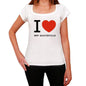 New Martinsville I Love Citys White Womens Short Sleeve Round Neck T-Shirt 00012 - White / Xs - Casual