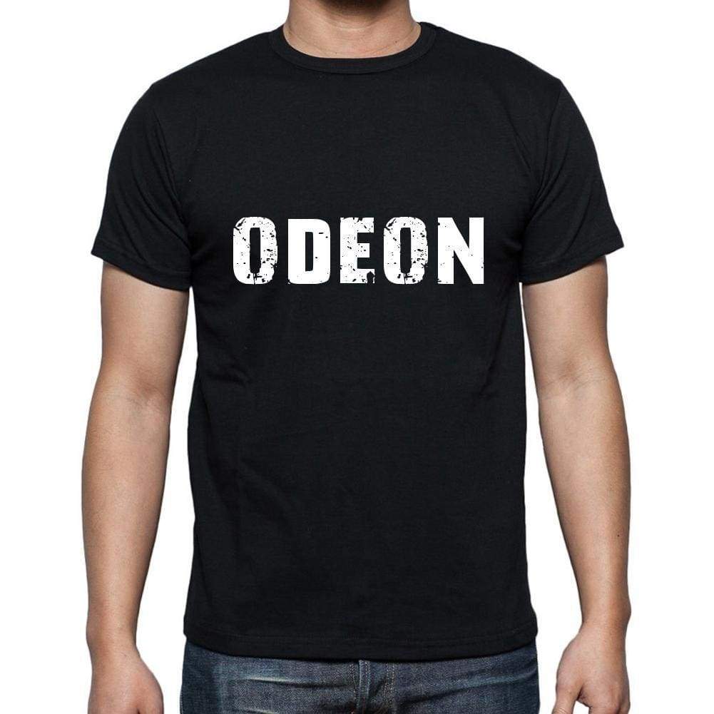 Odeon Mens Short Sleeve Round Neck T-Shirt 5 Letters Black Word 00006 - Casual