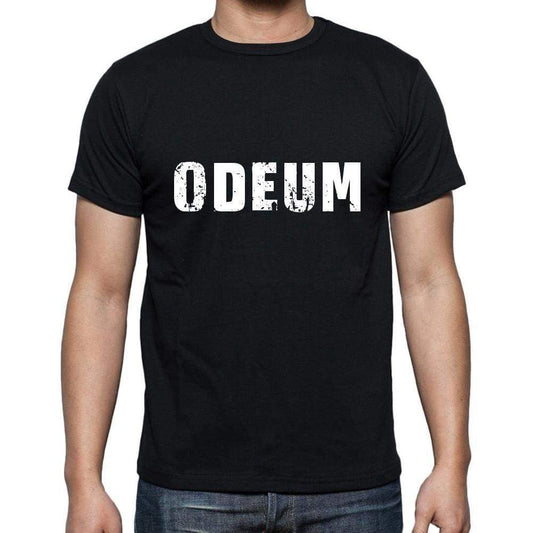 Odeum Mens Short Sleeve Round Neck T-Shirt 5 Letters Black Word 00006 - Casual