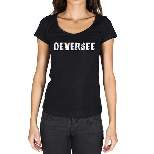 Oeversee German Cities Black Womens Short Sleeve Round Neck T-Shirt 00002 - Casual