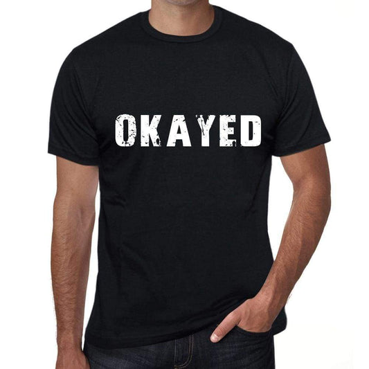 Okayed Mens Vintage T Shirt Black Birthday Gift 00554 - Black / Xs - Casual