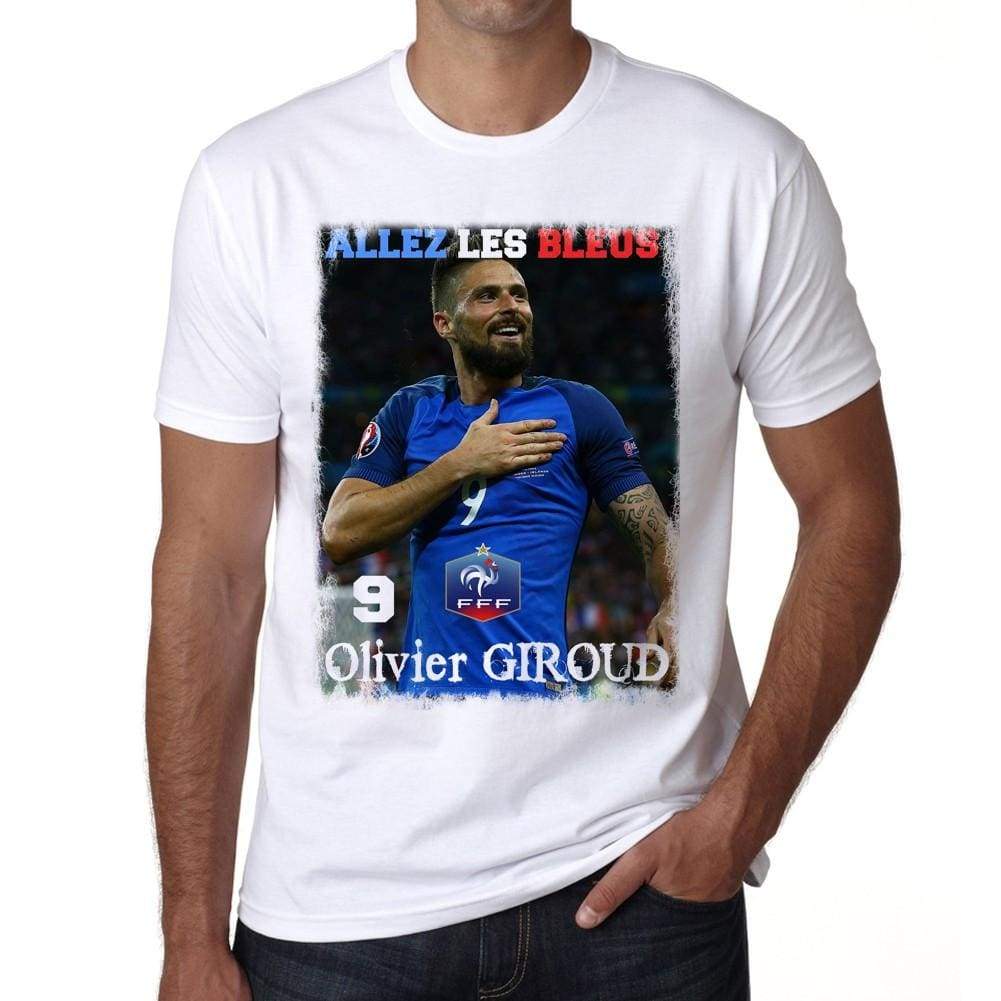 Olivier Giroud 3 France Les Bleus T-Shirt Euro 2016 Tshirt Mens White Tee 100% Cotton 00184