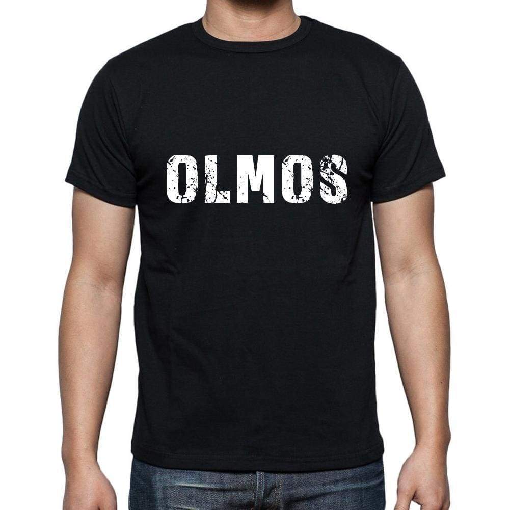 Olmos Mens Short Sleeve Round Neck T-Shirt 5 Letters Black Word 00006 - Casual