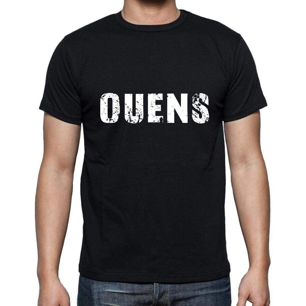 Ouens Mens Short Sleeve Round Neck T-Shirt 5 Letters Black Word 00006 - Casual