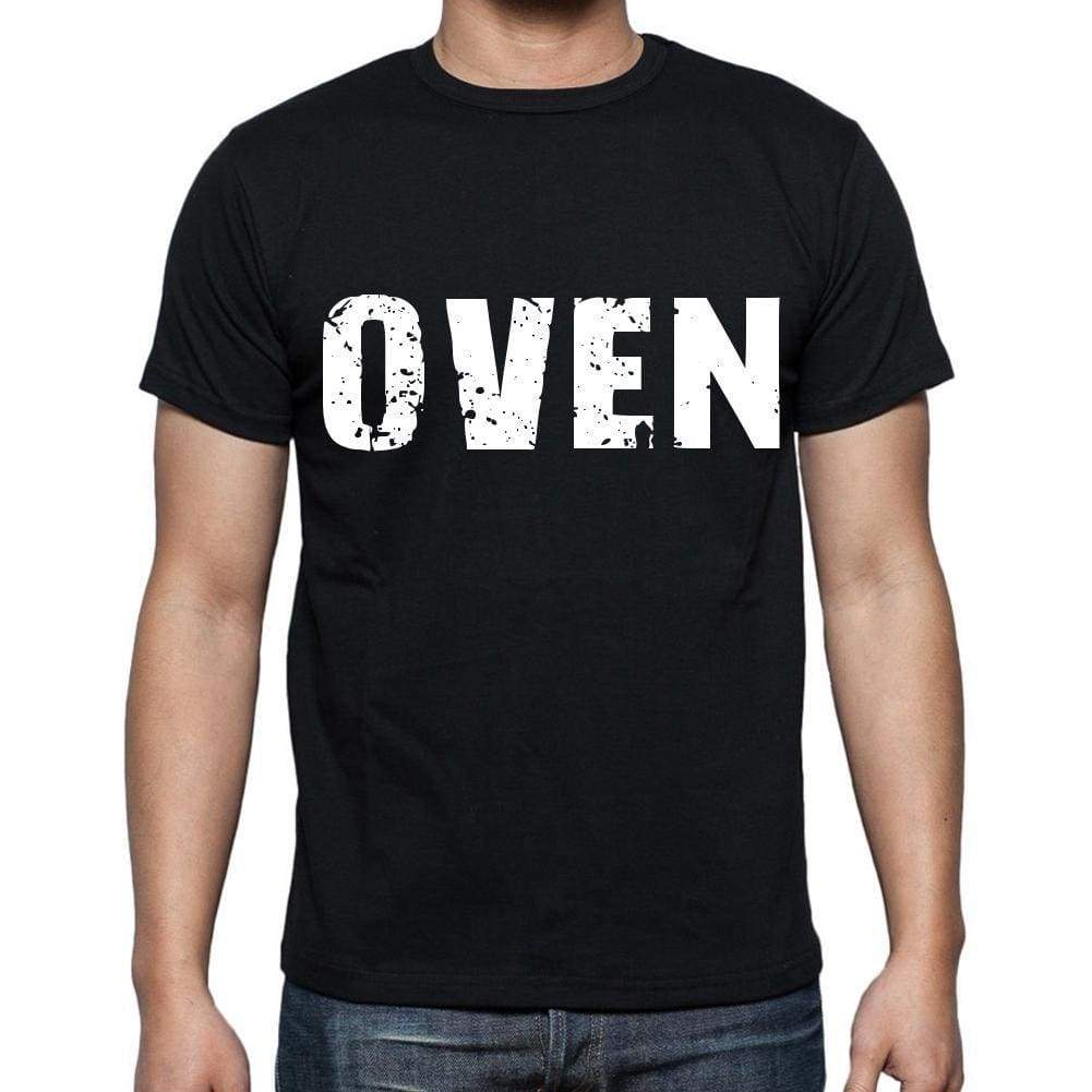 Oven Mens Short Sleeve Round Neck T-Shirt Black T-Shirt En