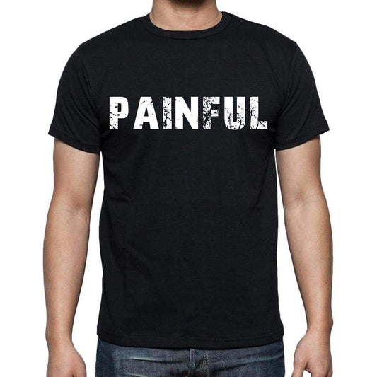 Painful Mens Short Sleeve Round Neck T-Shirt Black T-Shirt En