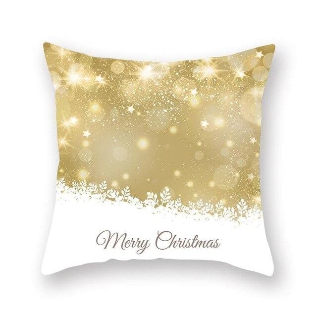 Christmas Decorative Pillowcases Polyester Merry Christmas Tree Deer Throw Pillow Case Cover New Year Pillowcase